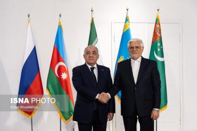 بازدید سران ۴ کشور شرکت‌کننده در «همایش اقتصادی خزر» از نمایشگاه دستاوردهای ایران /عکس