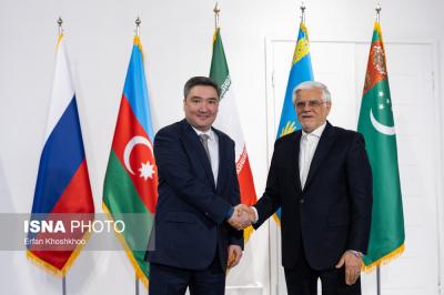 بازدید سران ۴ کشور شرکت‌کننده در «همایش اقتصادی خزر» از نمایشگاه دستاوردهای ایران /عکس