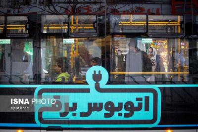 رونمایی از اولین خط اتوبوس‌های برقی در تهران 