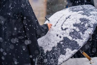 بارش برف زمستانی در حرم رضوی 