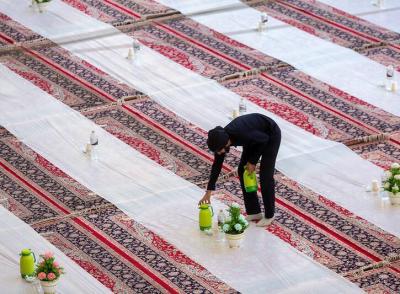 عکس/زائران حرم مطهر بانوی کرامت در اولین روز ماه مبارک رمضان 