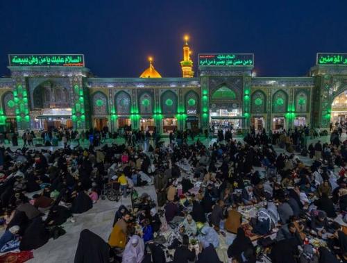 عکس/اولین شب جمعه ماه مبارک رمضان در حرم امام حسین علیه‌السلام
