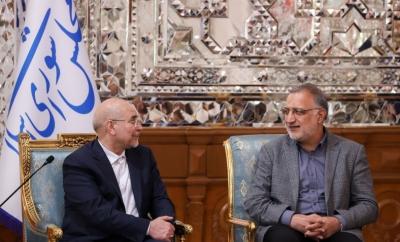 دیدار نوروزی جمعی از مسئولان نظام با قالیباف / عکس
