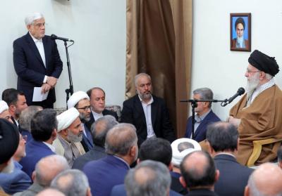 رهبر انقلاب در دیدار مسئولان ارشد سه قوه / عکس