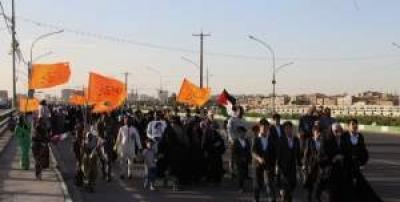 پیاده‌روی قمی‌ها برای مردم غزه 