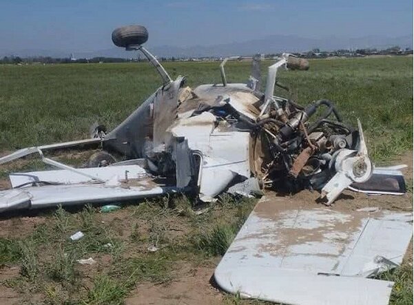 حادثه برای هواپیمای آموزشی در قزوین +عکس