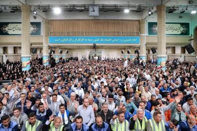 دیدار جمعی از کارگران با رهبر انقلاب /عکس