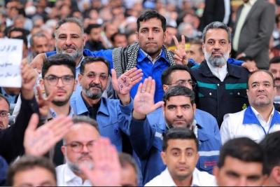 دیدار جمعی از کارگران با رهبر انقلاب /عکس