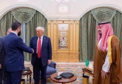 دیدار جولانی و ترامپ و بن‌سلمان در ریاض/عکس