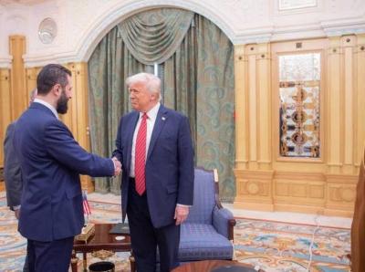 دیدار جولانی و ترامپ و بن‌سلمان در ریاض/عکس