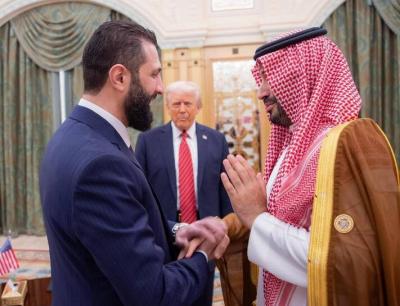 دیدار جولانی و ترامپ و بن‌سلمان در ریاض/عکس