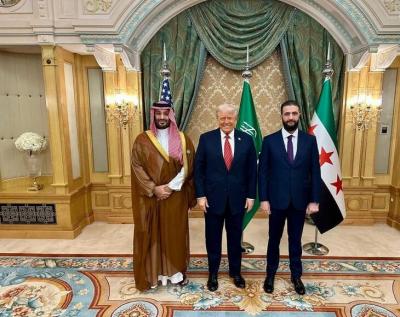 دیدار جولانی و ترامپ و بن‌سلمان در ریاض/عکس