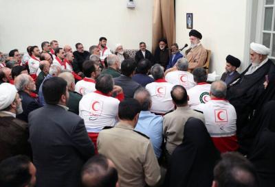  دیدار رهبر انقلاب با دست‌اندرکاران کنگره‌ شهدای امدادگر 