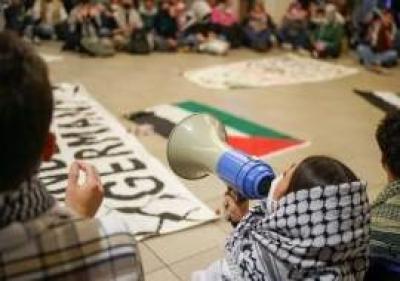 تجمع اعتراضی دانشگاه برلین برای فلسطین