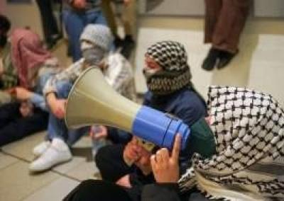 تجمع اعتراضی دانشگاه برلین برای فلسطین