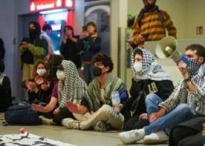 تجمع اعتراضی دانشگاه برلین برای فلسطین