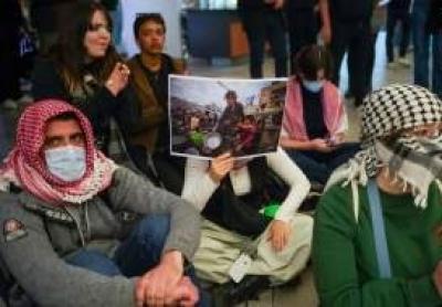تجمع اعتراضی دانشگاه برلین برای فلسطین