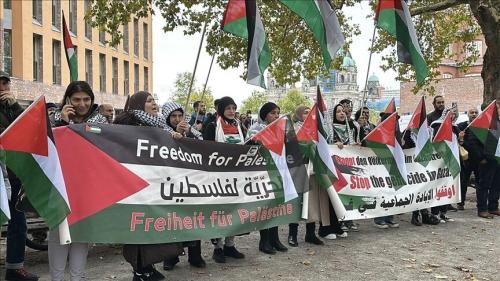 تجمع اعتراضی دانشگاه برلین برای فلسطین