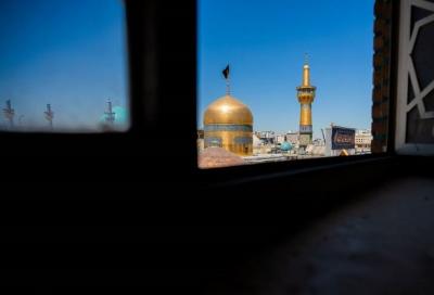 سیاهپوشی حرم رضوی در آستانه شهادت امام باقر (ع)