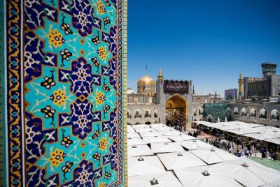 سیاهپوشی حرم رضوی در آستانه شهادت امام باقر (ع)