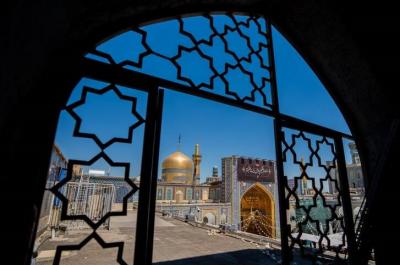 سیاهپوشی حرم رضوی در آستانه شهادت امام باقر (ع)
