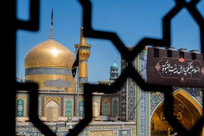 سیاهپوشی حرم رضوی در آستانه شهادت امام باقر (ع)