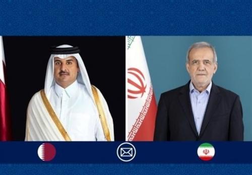  تأکید پزشکیان و امیر قطر بر تقویت پیوندهای دوجانبه 