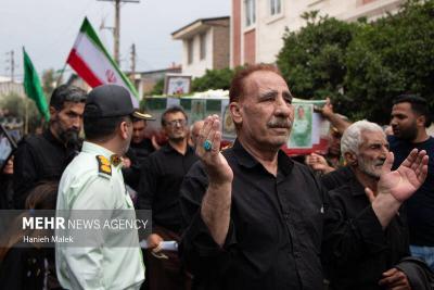 تشییع پیکر پاک سه شهید نیروی انتظامی درگرگان / عکس