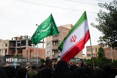 تشییع پیکر پاک سه شهید نیروی انتظامی درگرگان / عکس
