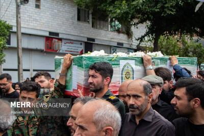 تشییع پیکر پاک سه شهید نیروی انتظامی درگرگان / عکس