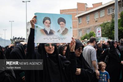 تشییع پیکر پاک سه شهید نیروی انتظامی درگرگان / عکس