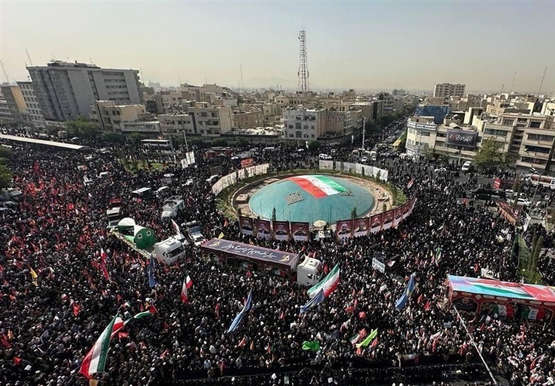تشییع باشکوه شهدای اقتدار ایران؛ نماد وحدت و استکبارستیزی ملت/ حضور رئیس‌جمهور در جمع حاضرین مراسم +عکس و فیلم