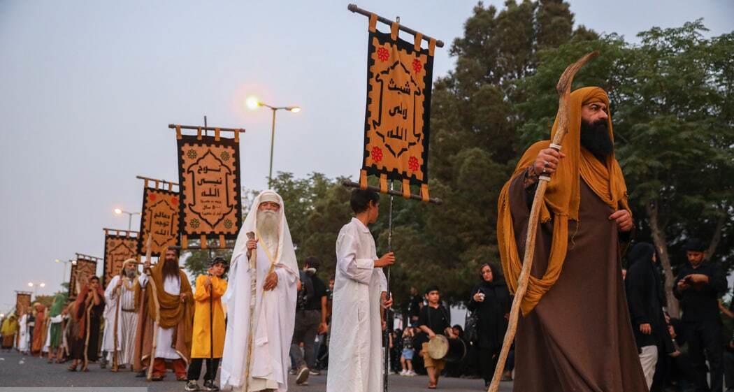 مراسم کاروان ورود به کربلا در نوش آباد 