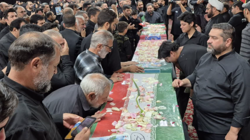 وداع با پیکر ۳ شهید در مشهد