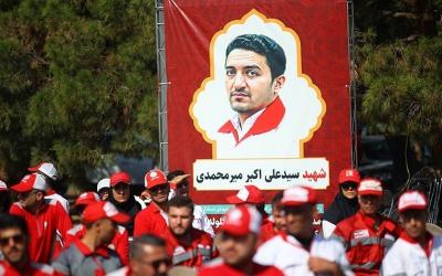  رزمایش نیروهای جمعیت هلال احمر اعزامی به مراسم اربعین حسینی 