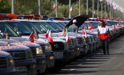  رزمایش نیروهای جمعیت هلال احمر اعزامی به مراسم اربعین حسینی 