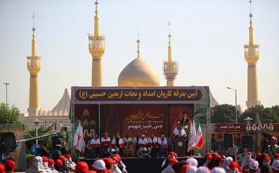  رزمایش نیروهای جمعیت هلال احمر اعزامی به مراسم اربعین حسینی 