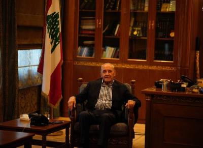دیدارلاریجانی بارئیس مجلس لبنان