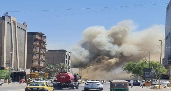 آتش سوزی گسترده در بغداد / فیلم آتش سوزی گسترده در بغداد / فیلم