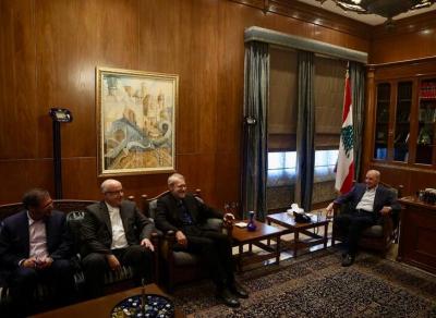 تصاویردیدارلاریجانی با رئیس مجلس لبنان