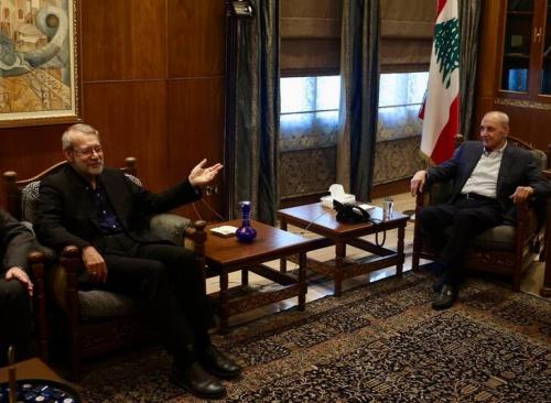 تصاویردیدارلاریجانی با رئیس مجلس لبنان