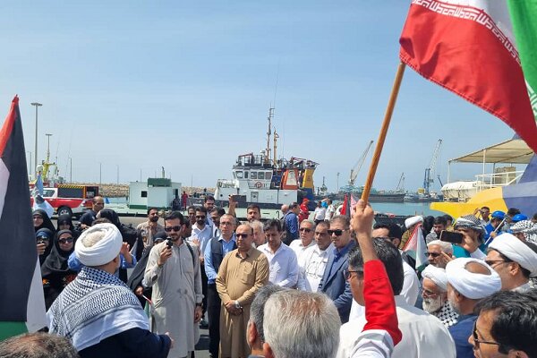 کاروان «صمود» به بندر چابهار رسید+عکس