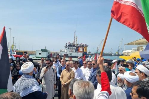 کاروان «صمود» به بندر چابهار رسید+عکس