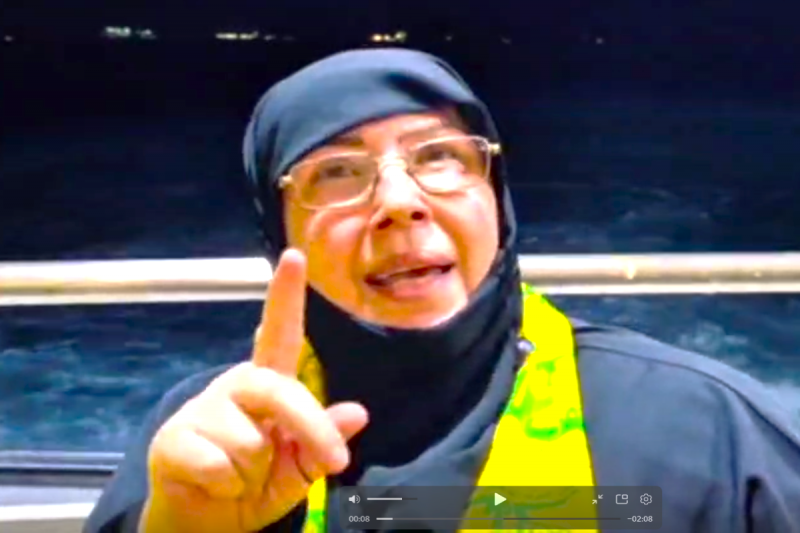 رجز خوانی خواهر شهید مقاومت لبنان سید عباس موسوی + فیلم