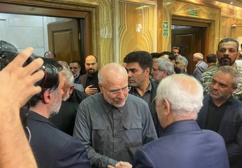 حضور قالیباف در مراسم ترحیم سردار افشار/فیلم