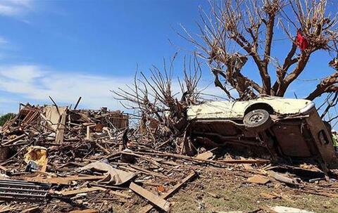 گردباد ویرانگر روستای سامبرسکار /فیلم