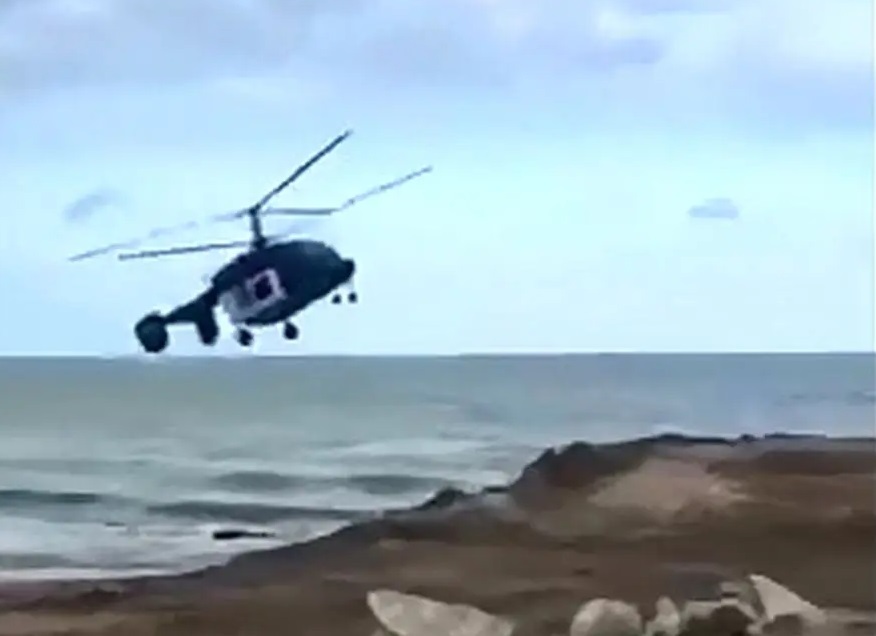 سقوط بالگرد روسیه در ساحل خزر