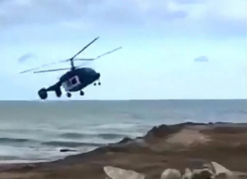 سقوط بالگرد روسیه در ساحل خزر