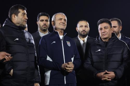 حضور رئیس جمهور در تمرین تیم ملی فوتبال شب گذشته