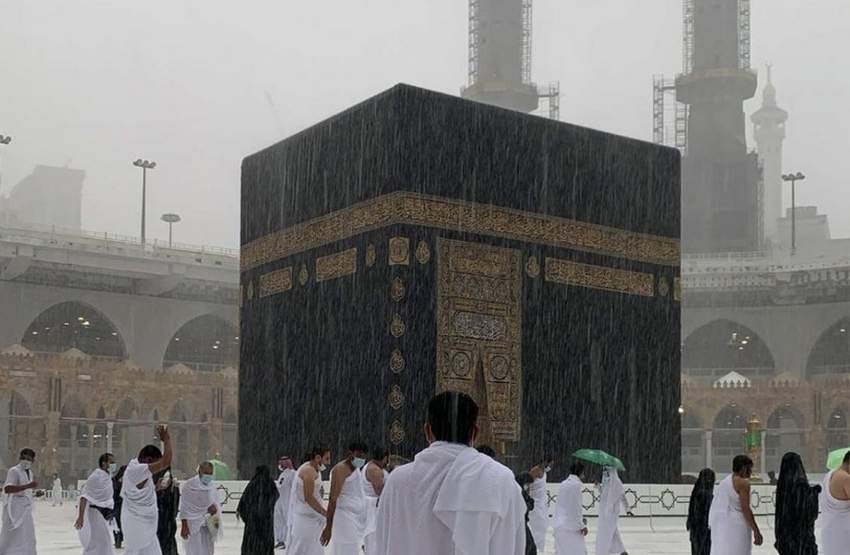 بارش باران شدید در مکه مکرمه /فیلم